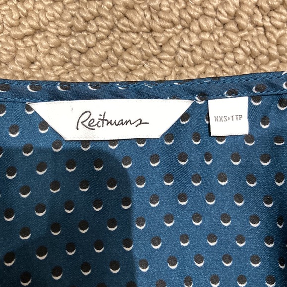 Dark teal blouse with cap sleeves - Picture 2 of 4